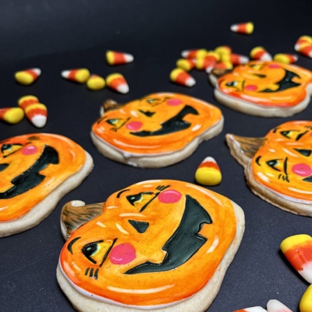 Halloween Pumpkin Cookie - 6 Cookies